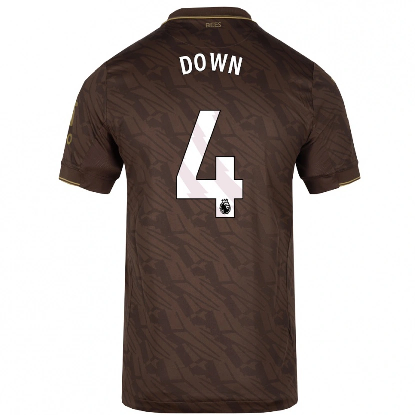 Danxen Herren Alissa Down #4 Braun Gold Auswärtstrikot Trikot 2025/26 T-Shirt