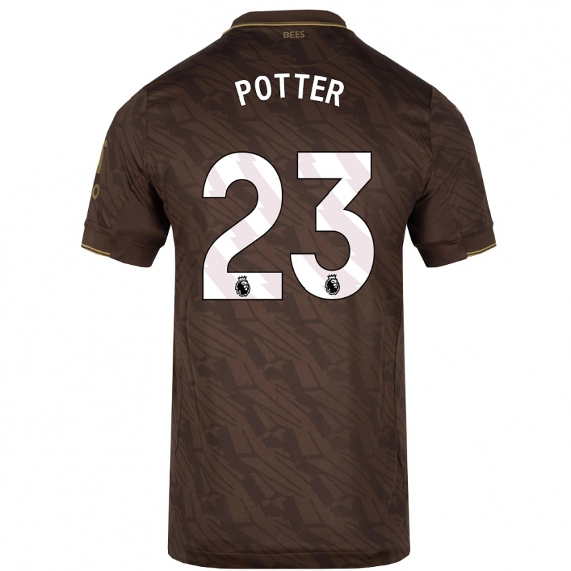 Danxen Herren Lucy Potter #23 Braun Gold Auswärtstrikot Trikot 2025/26 T-Shirt