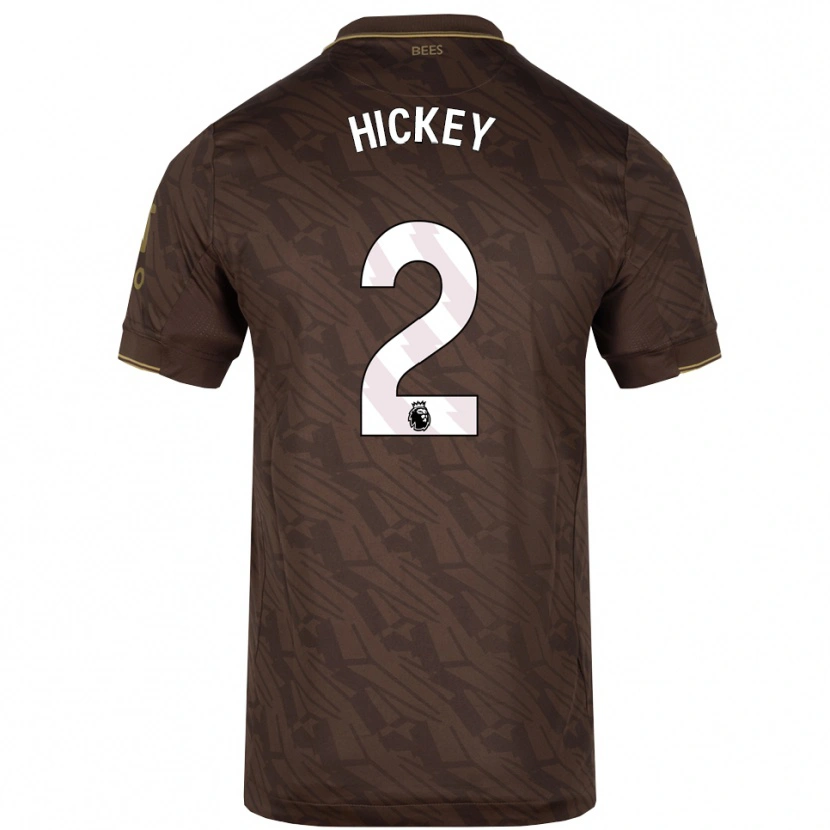 Danxen Herren Aaron Hickey #2 Braun Gold Auswärtstrikot Trikot 2025/26 T-Shirt