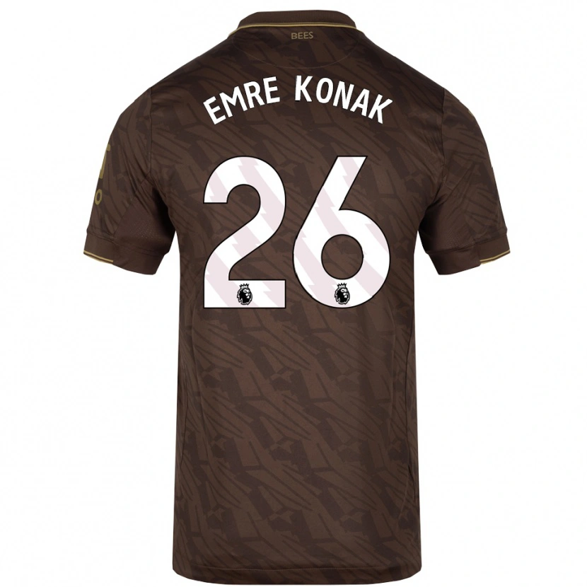 Danxen Herren Yunus Emre Konak #26 Braun Gold Auswärtstrikot Trikot 2025/26 T-Shirt