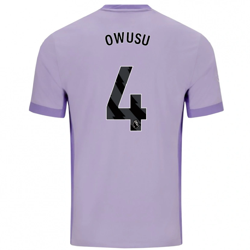 Danxen Herren Yussif Owusu #4 Taro Lila Weiß Auswärtstrikot Trikot 2025/26 T-Shirt