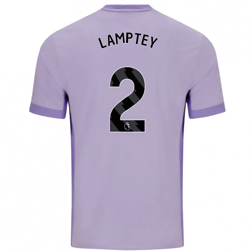 Danxen Herren Tariq Lamptey #2 Taro Lila Weiß Auswärtstrikot Trikot 2025/26 T-Shirt