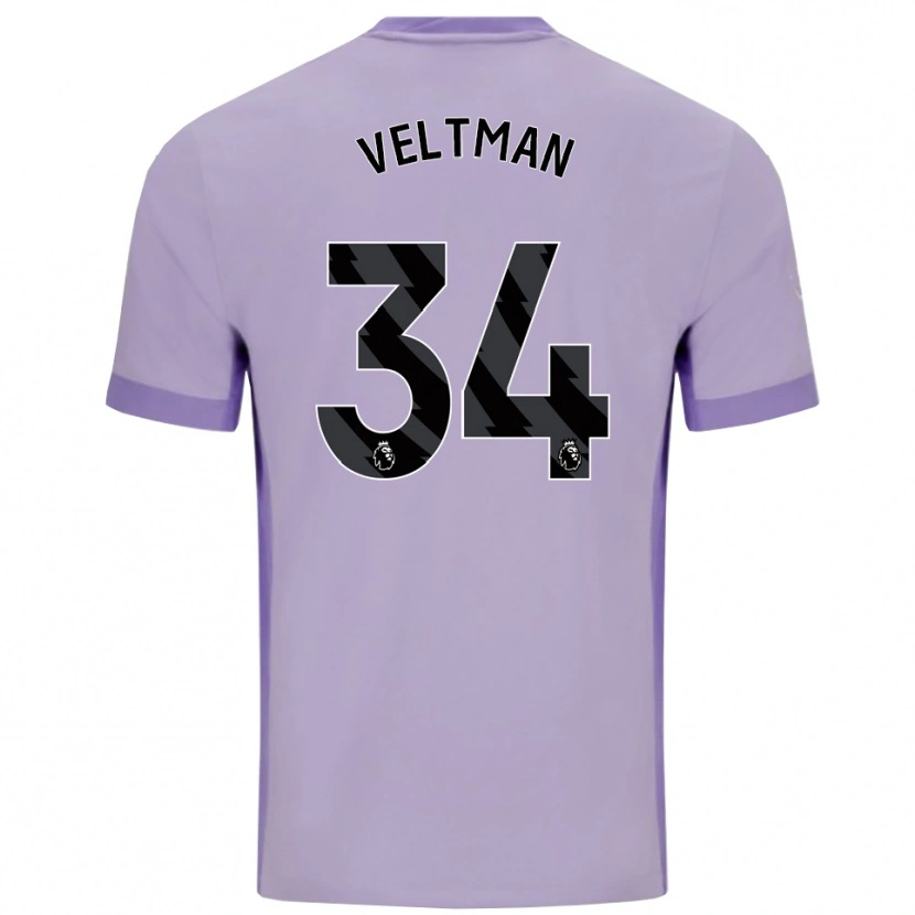Danxen Herren Joël Veltman #34 Taro Lila Weiß Auswärtstrikot Trikot 2025/26 T-Shirt