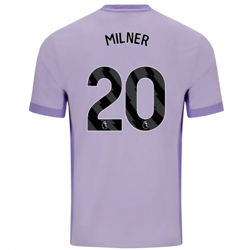 Danxen Herren James Milner #20 Taro Lila Weiß Auswärtstrikot Trikot 2025/26 T-Shirt
