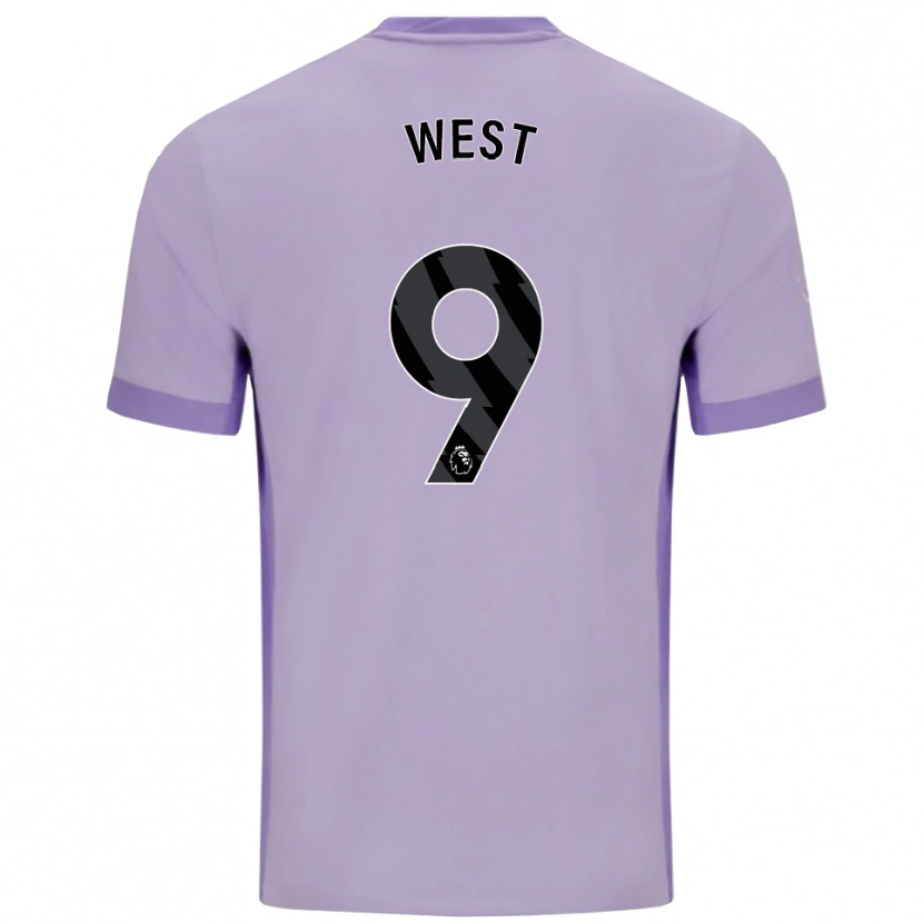 Danxen Herren Aidan West #9 Taro Lila Weiß Auswärtstrikot Trikot 2025/26 T-Shirt