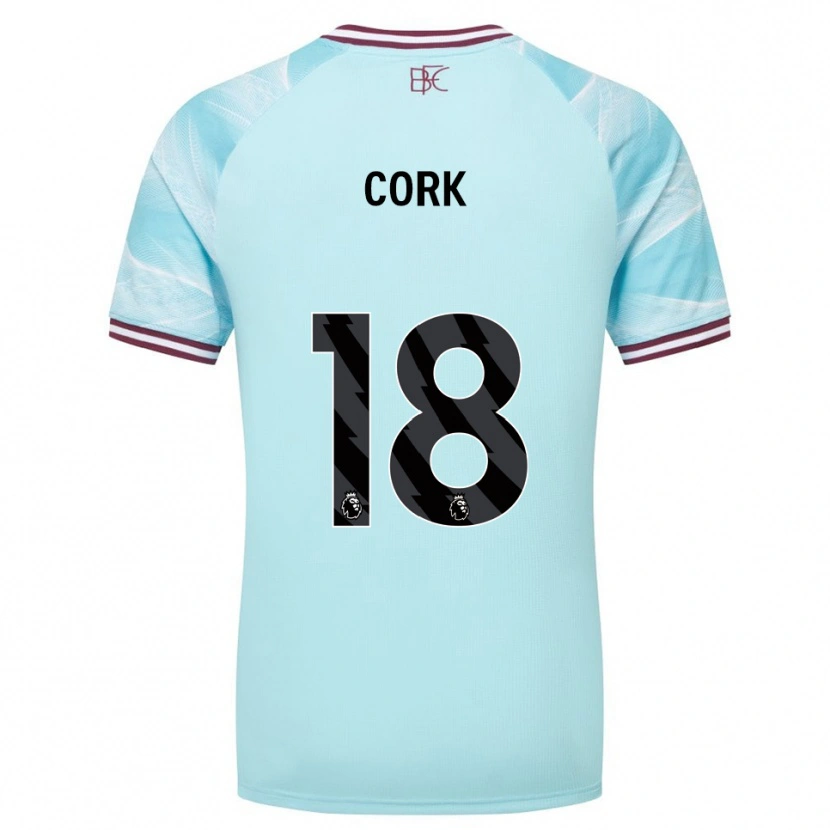Danxen Herren Jack Cork #18 Himmelblau Burgunderrot Auswärtstrikot Trikot 2025/26 T-Shirt