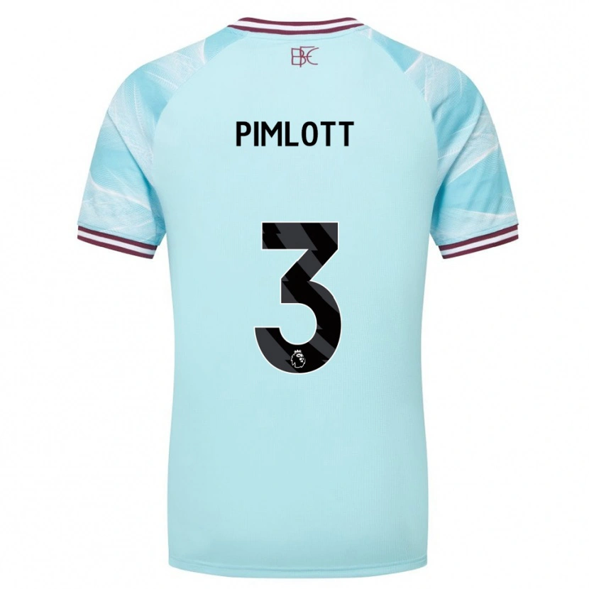 Danxen Herren Oliver Pimlott #3 Himmelblau Burgunderrot Auswärtstrikot Trikot 2025/26 T-Shirt
