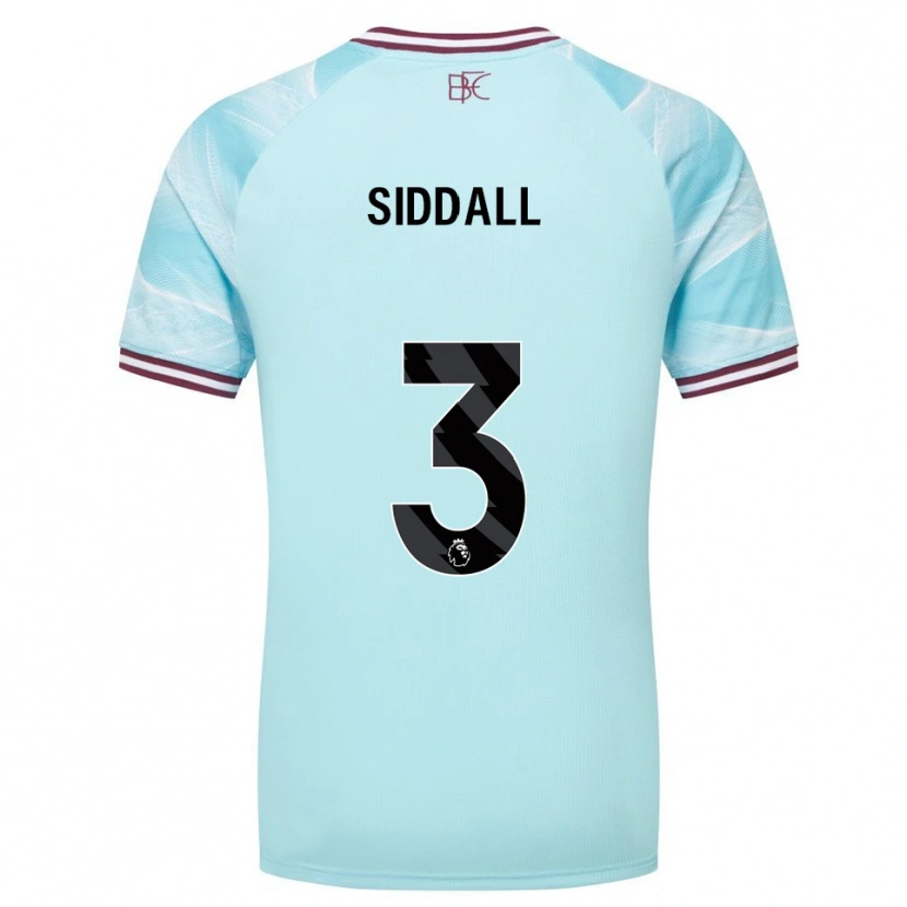 Danxen Herren Emma Siddall #3 Himmelblau Burgunderrot Auswärtstrikot Trikot 2025/26 T-Shirt