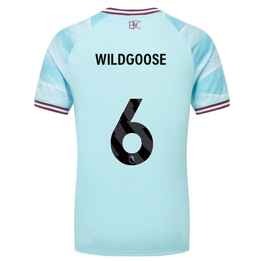Danxen Herren Mikayla Wildgoose #6 Himmelblau Burgunderrot Auswärtstrikot Trikot 2025/26 T-Shirt