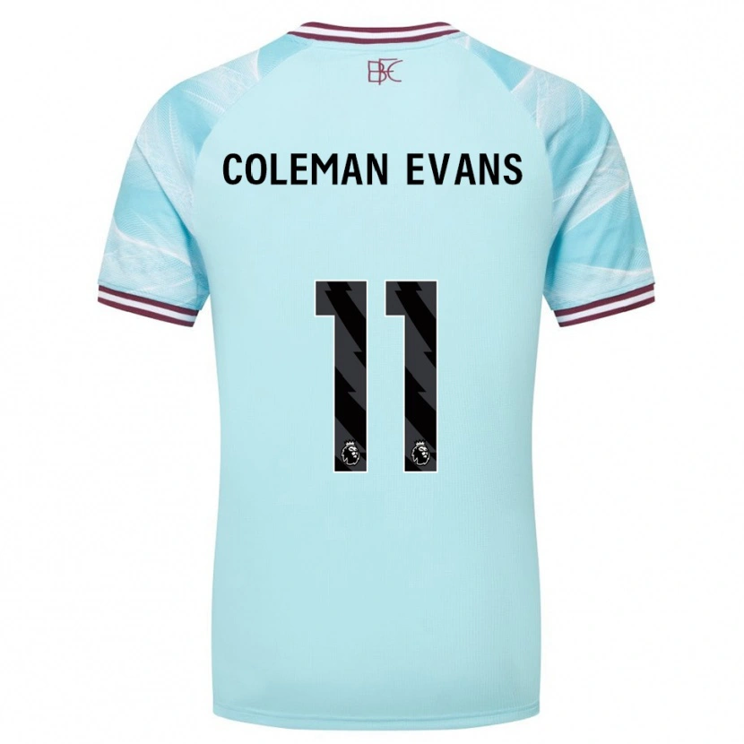 Danxen Herren Amaya Coleman-Evans #11 Himmelblau Burgunderrot Auswärtstrikot Trikot 2025/26 T-Shirt