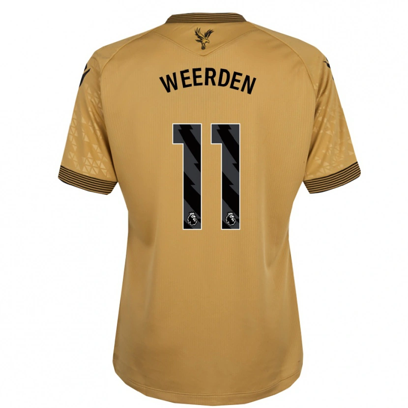 Danxen Herren Ashleigh Weerden #11 Gold Schwarz Auswärtstrikot Trikot 2025/26 T-Shirt