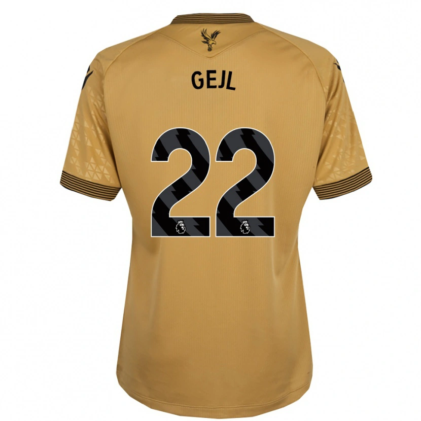 Danxen Herren Mille Gejl #22 Gold Schwarz Auswärtstrikot Trikot 2025/26 T-Shirt