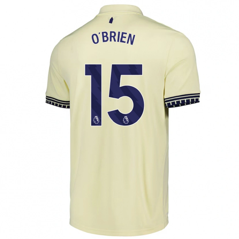 Danxen Herren Jake O'brien #15 Creme Weiß Schwarz Auswärtstrikot Trikot 2025/26 T-Shirt