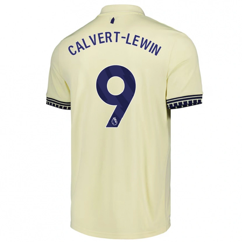 Danxen Herren Dominic Calvert-Lewin #9 Creme Weiß Schwarz Auswärtstrikot Trikot 2025/26 T-Shirt