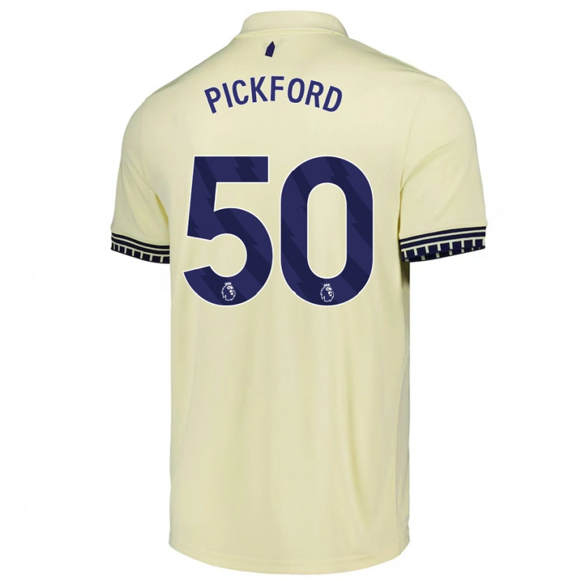 Danxen Herren George Pickford #50 Creme Weiß Schwarz Auswärtstrikot Trikot 2025/26 T-Shirt
