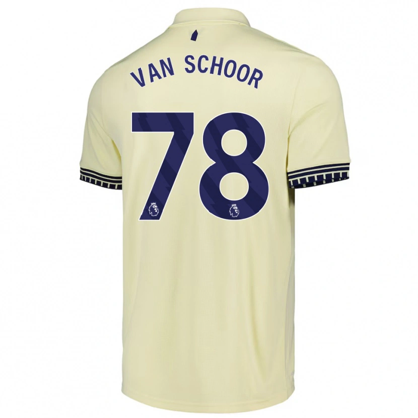Danxen Herren Joshua Van Schoor #78 Creme Weiß Schwarz Auswärtstrikot Trikot 2025/26 T-Shirt