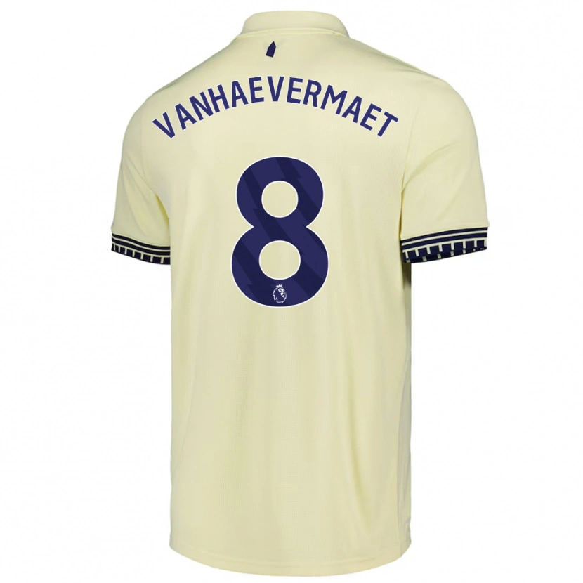 Danxen Herren Justine Vanhaevermaet #8 Creme Weiß Schwarz Auswärtstrikot Trikot 2025/26 T-Shirt