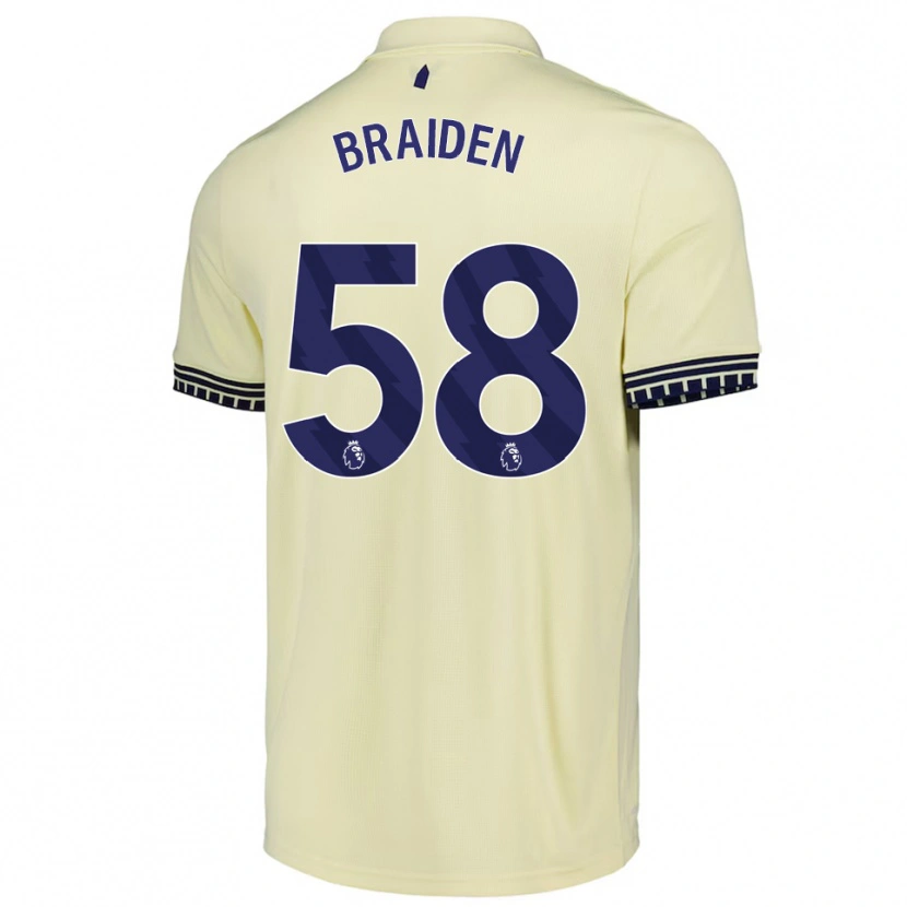 Danxen Herren Braiden Graham #58 Creme Weiß Schwarz Auswärtstrikot Trikot 2025/26 T-Shirt