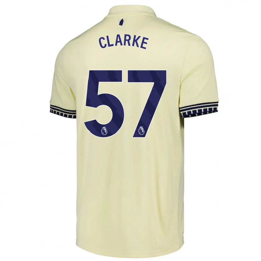 Danxen Herren Justin Clarke #57 Creme Weiß Schwarz Auswärtstrikot Trikot 2025/26 T-Shirt