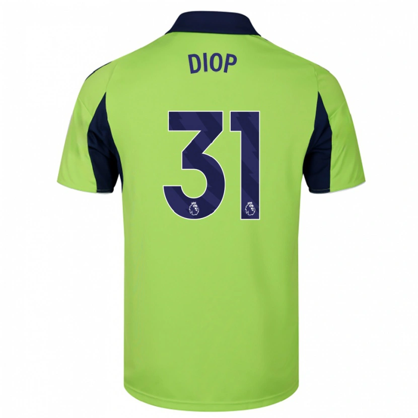 Danxen Herren Issa Diop #31 Grün Marineblau Weiß Auswärtstrikot Trikot 2025/26 T-Shirt