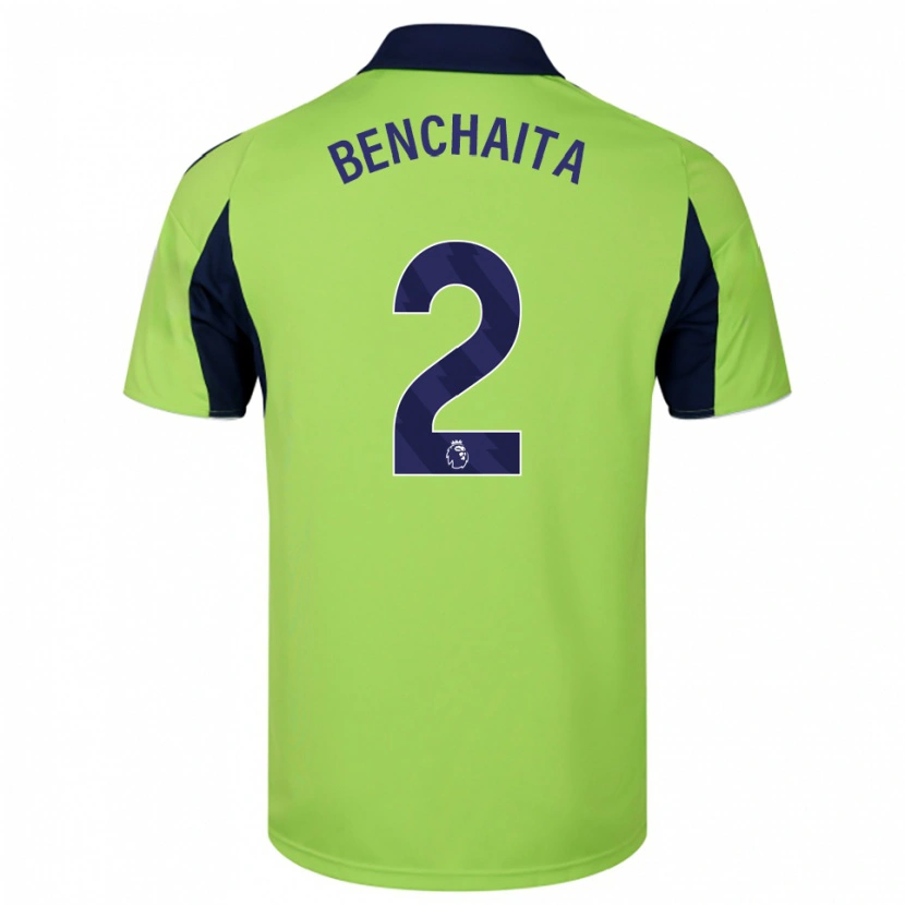 Danxen Herren Nazim Benchaita #2 Grün Marineblau Weiß Auswärtstrikot Trikot 2025/26 T-Shirt