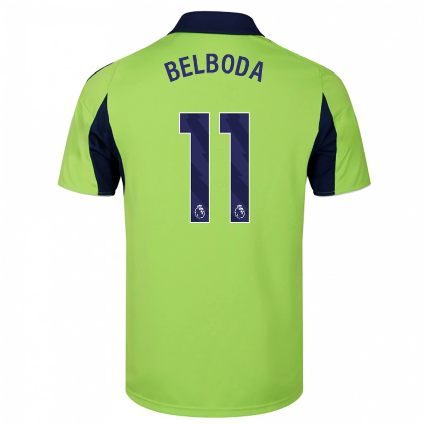 Danxen Herren Malachai Belboda #11 Grün Marineblau Weiß Auswärtstrikot Trikot 2025/26 T-Shirt