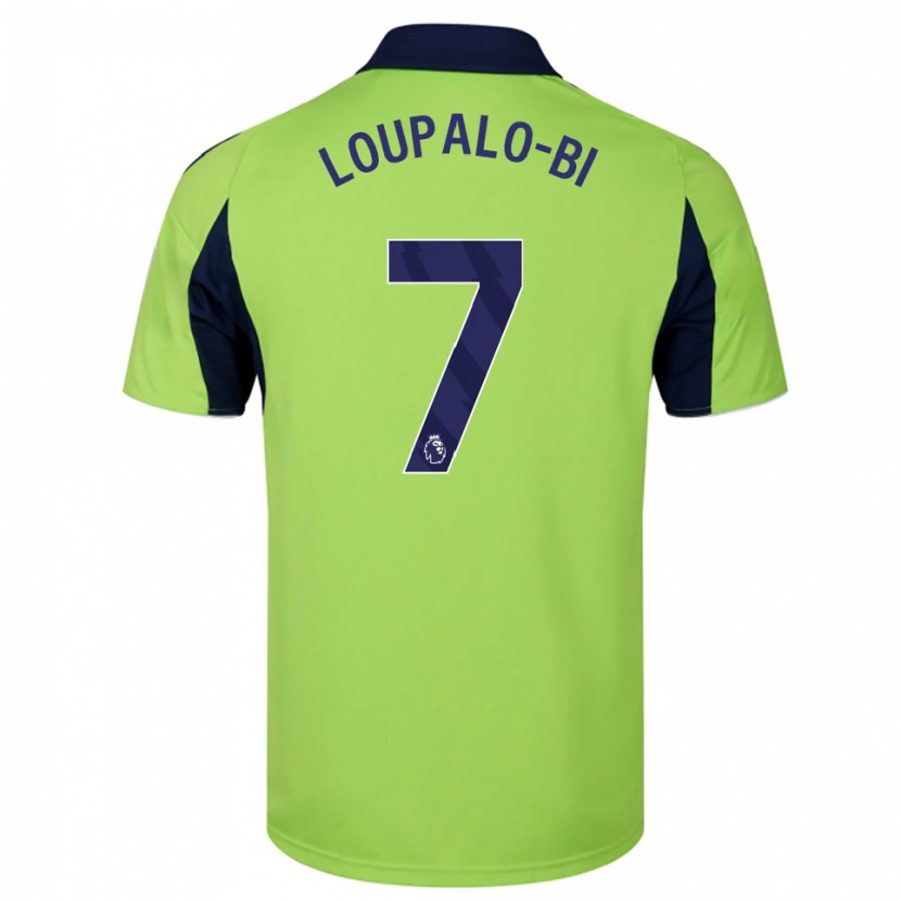 Danxen Herren Aaron Loupalo-Bi #7 Grün Marineblau Weiß Auswärtstrikot Trikot 2025/26 T-Shirt