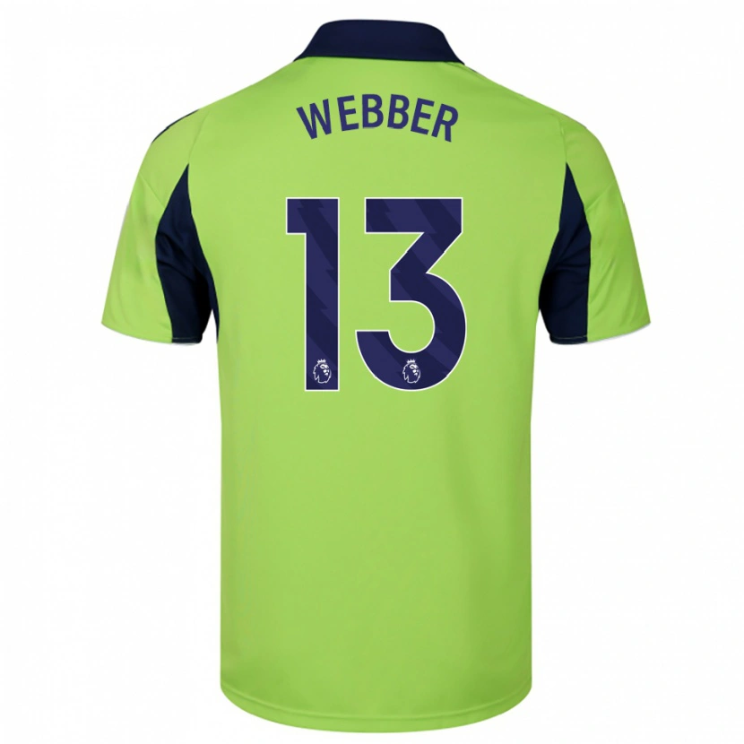 Danxen Herren Amber Webber #13 Grün Marineblau Weiß Auswärtstrikot Trikot 2025/26 T-Shirt