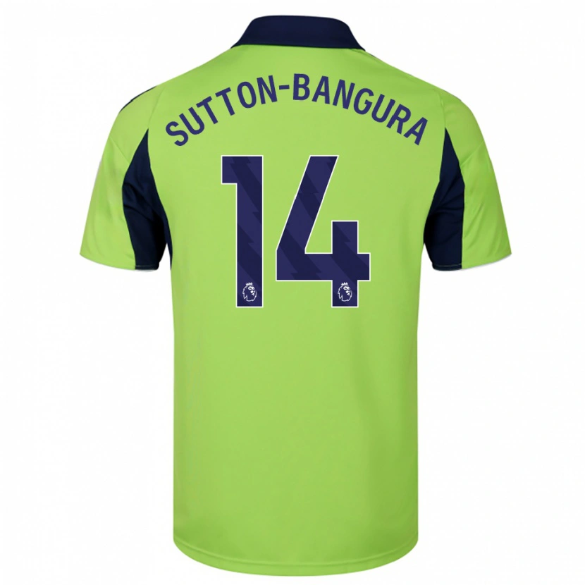 Danxen Herren William Sutton-Bangura #14 Grün Marineblau Weiß Auswärtstrikot Trikot 2025/26 T-Shirt