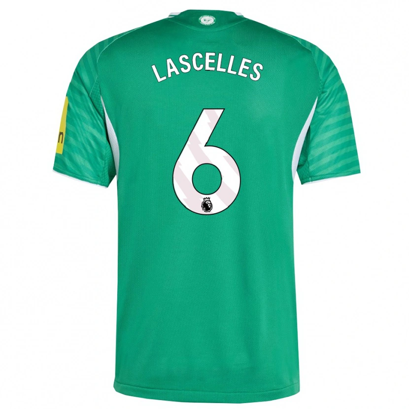 Danxen Herren Jamaal Lascelles #6 Grün Weiß Auswärtstrikot Trikot 2025/26 T-Shirt
