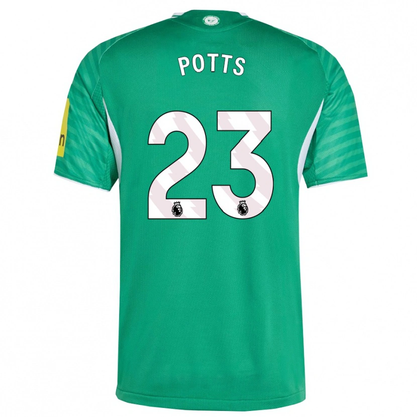 Danxen Herren Charlotte Potts #23 Grün Weiß Auswärtstrikot Trikot 2025/26 T-Shirt