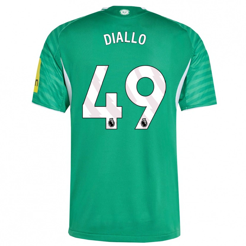 Danxen Herren Amadou Diallo #49 Grün Weiß Auswärtstrikot Trikot 2025/26 T-Shirt