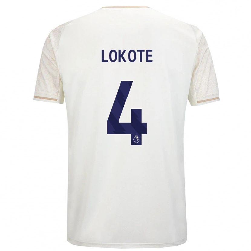 Danxen Herren Eleazar Lokote #4 Creme Weiß Schwarz Auswärtstrikot Trikot 2025/26 T-Shirt