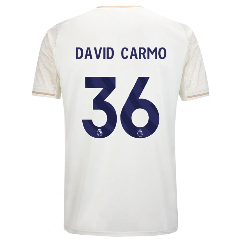 Danxen Herren David Carmo #36 Creme Weiß Schwarz Auswärtstrikot Trikot 2025/26 T-Shirt