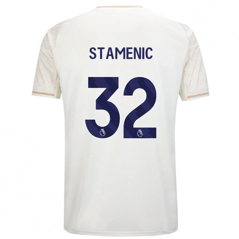 Danxen Herren Marko Stamenic #32 Creme Weiß Schwarz Auswärtstrikot Trikot 2025/26 T-Shirt