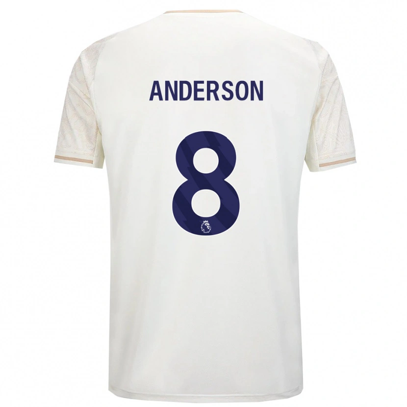 Danxen Herren Elliot Anderson #8 Creme Weiß Schwarz Auswärtstrikot Trikot 2025/26 T-Shirt