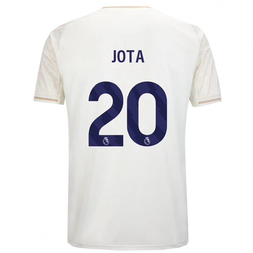 Danxen Herren Jota Silva #20 Creme Weiß Schwarz Auswärtstrikot Trikot 2025/26 T-Shirt