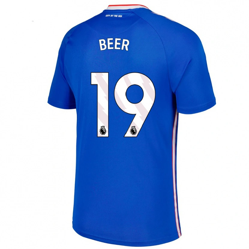 Danxen Herren Megan Beer #19 Blau Weiß Auswärtstrikot Trikot 2025/26 T-Shirt