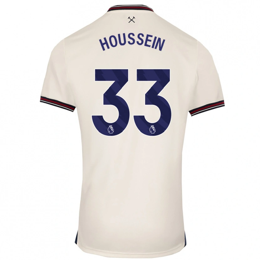 Danxen Herren Halle Houssein #33 Creme Weiß Auswärtstrikot Trikot 2025/26 T-Shirt