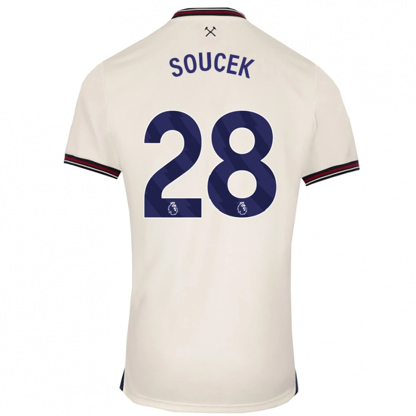 Danxen Herren Tomas Soucek #28 Creme Weiß Auswärtstrikot Trikot 2025/26 T-Shirt