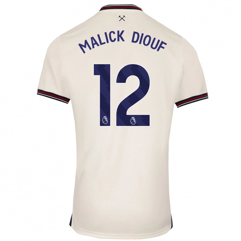 Danxen Herren El Hadji Malick Diouf #12 Creme Weiß Auswärtstrikot Trikot 2025/26 T-Shirt