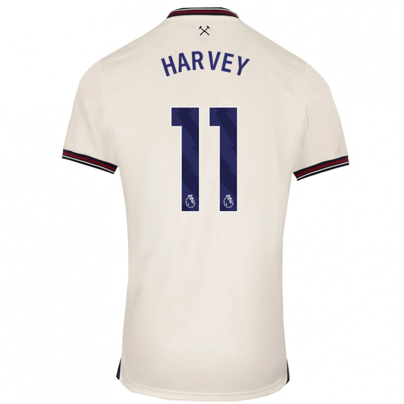 Danxen Herren Ros Harvey #11 Creme Weiß Auswärtstrikot Trikot 2025/26 T-Shirt