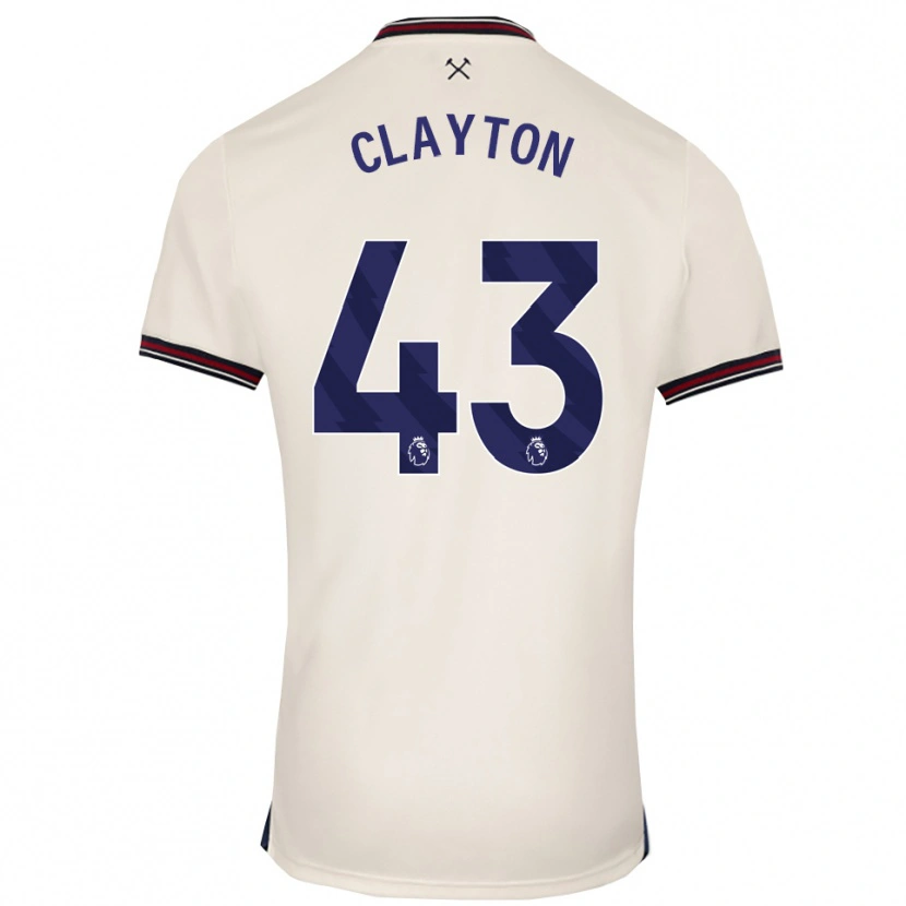 Danxen Herren Regan Clayton #43 Creme Weiß Auswärtstrikot Trikot 2025/26 T-Shirt