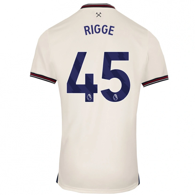 Danxen Herren Daniel Rigge #45 Creme Weiß Auswärtstrikot Trikot 2025/26 T-Shirt
