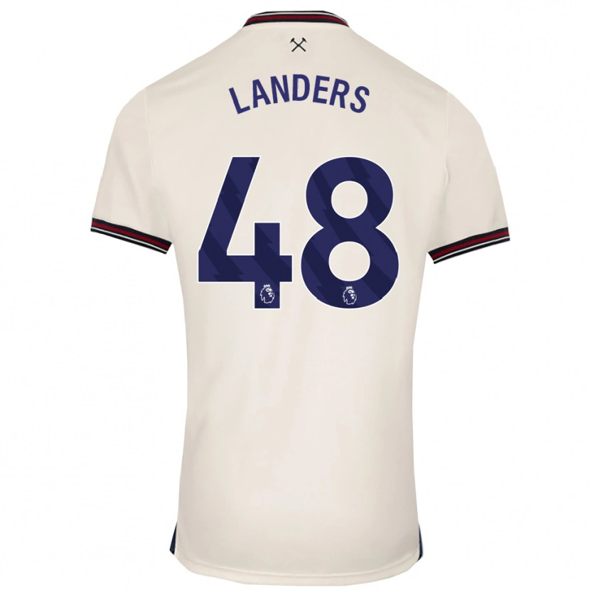 Danxen Herren Josh Landers #48 Creme Weiß Auswärtstrikot Trikot 2025/26 T-Shirt