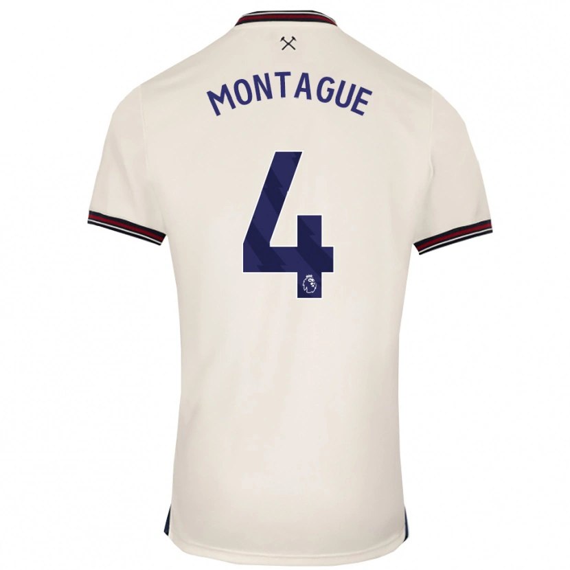 Danxen Herren Harry Montague #4 Creme Weiß Auswärtstrikot Trikot 2025/26 T-Shirt
