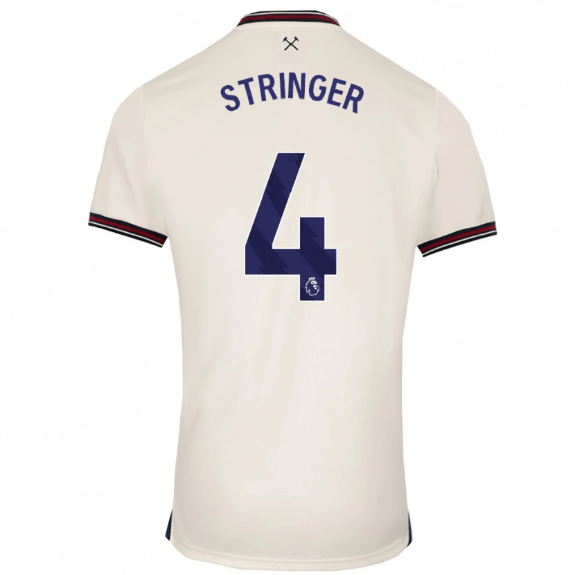 Danxen Herren Abbey Leigh Stringer #4 Creme Weiß Auswärtstrikot Trikot 2025/26 T-Shirt