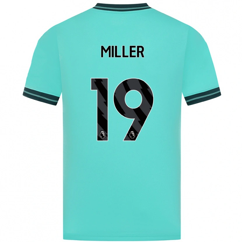 Danxen Herren Ali Miller #19 Himmelblau Grün Auswärtstrikot Trikot 2025/26 T-Shirt