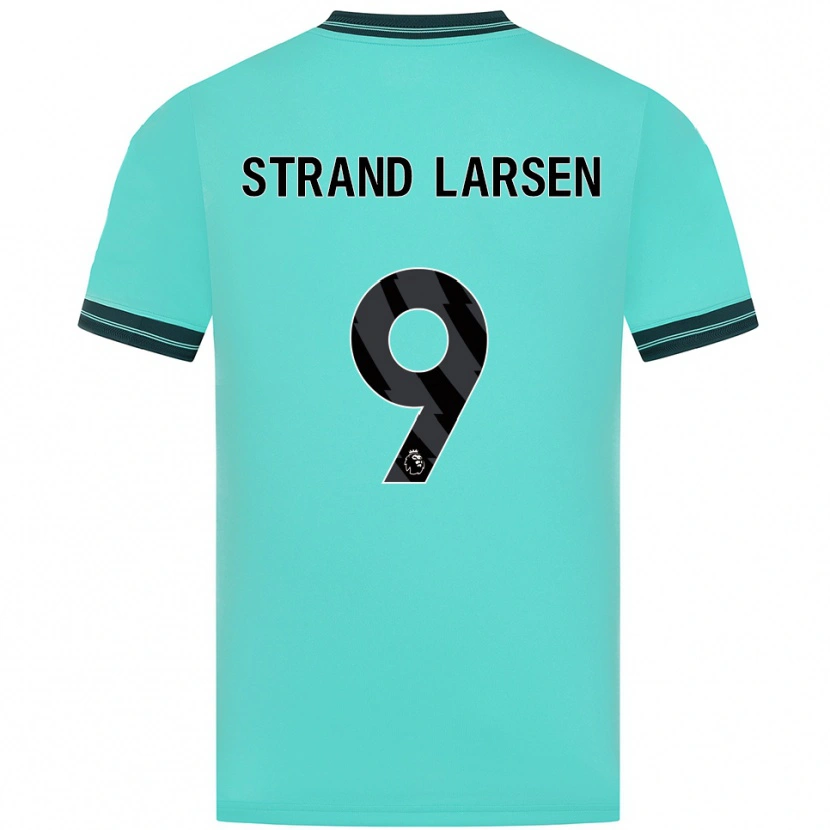 Danxen Herren Jørgen Strand Larsen #9 Himmelblau Grün Auswärtstrikot Trikot 2025/26 T-Shirt
