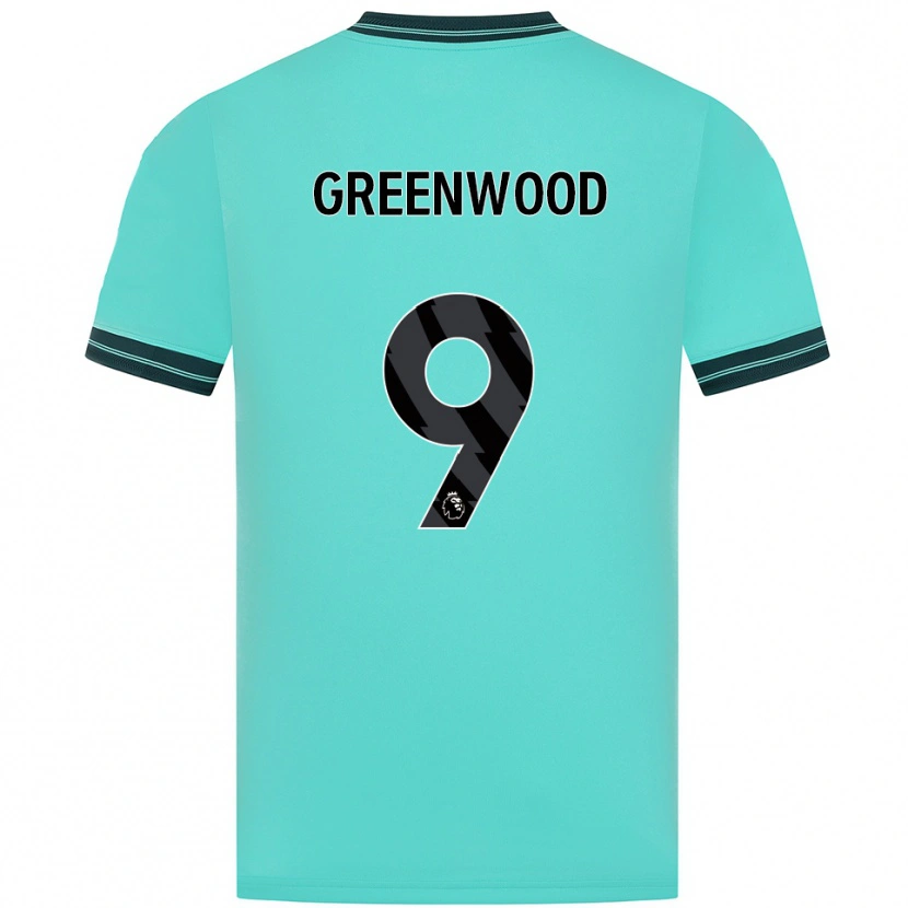 Danxen Herren Jashayde Greenwood #9 Himmelblau Grün Auswärtstrikot Trikot 2025/26 T-Shirt